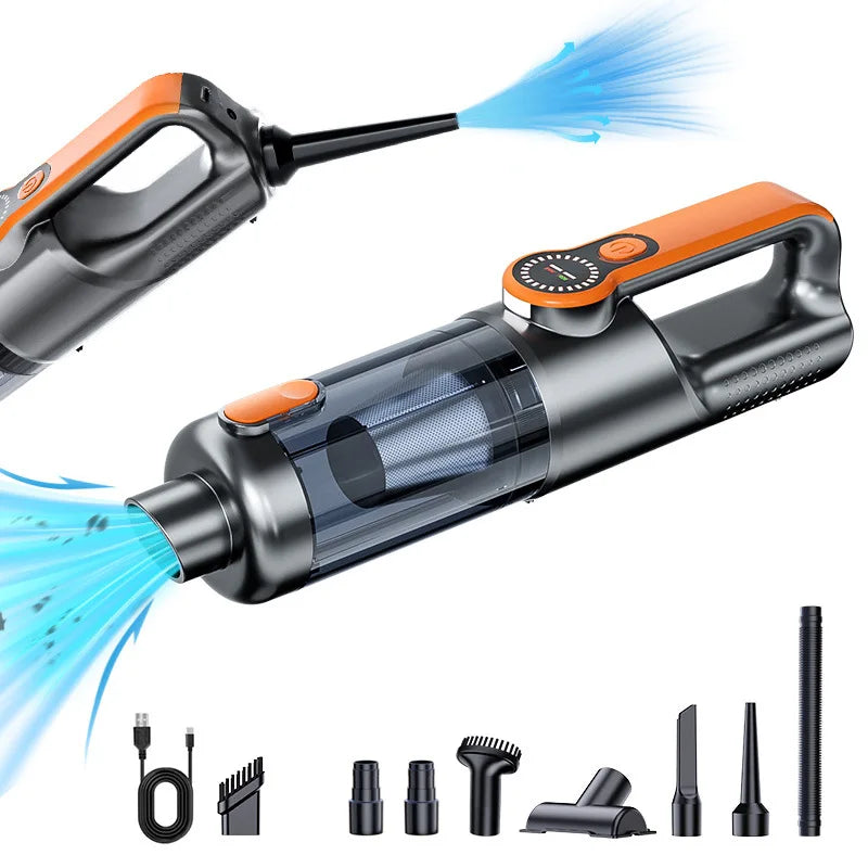 Car vacuum cleaner wireless one-button dust dump high-power portable vacuum cleaner large suction mini handheld vacuum cleaner