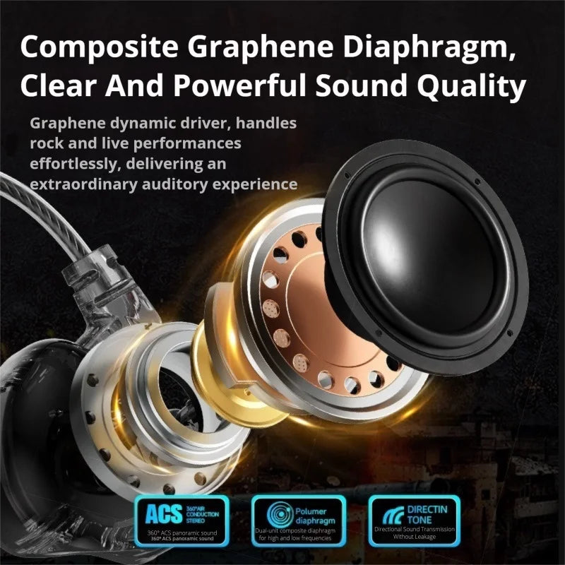 HIFI 3.5mm&Type-C Wired Headphones 9D Surround Deep Bass Stereo Headset Sport Earphone Detachable Cable ENC Noise Reduction
