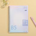 Gradient Spiral Notebook A5 B5 Pastel PP Cover Grid/Lined/Blank Pages 70GSM Paper Aesthetic Stationery for School Office Journal
