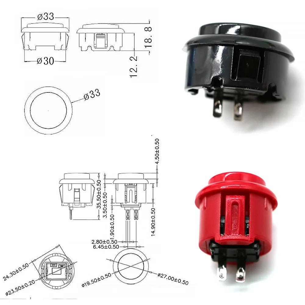 Copy Sanwa Arcade Game Joystick Diy Kit For Ps3 PC Android Zero Delay Wireless Usb Board Controller Push Button Cable Set