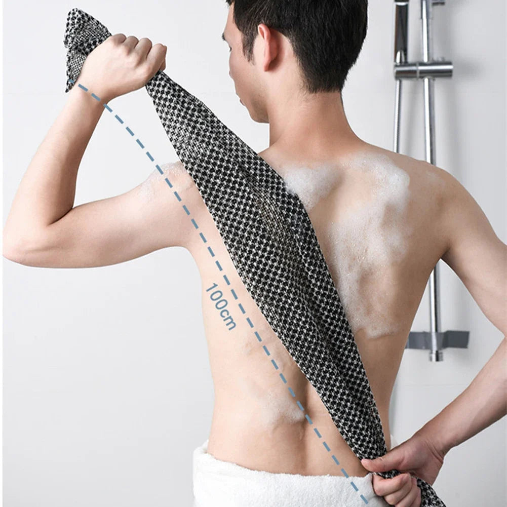 Ultra-Long Exfoliating Towels Rubbing Washcloth Bath Nylon Towel Back Scrubber for Shower Body Bath Net Skin Wash Accessories