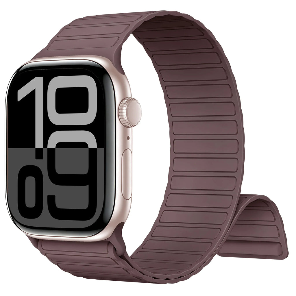 Silicone Strap For Apple Watch 46mm 42mm 49mm Magnetic Band For iWatch Ultra 3 2 Series 12 11 10 9 8 7 6 5 SE Bracelet Correa