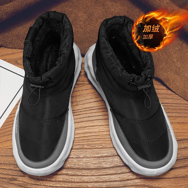 Men's Winter Velvet Ankle Boots, Warm Stylish Winter Shoes