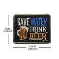 Embroidery English Alphabet Motivational Patches BEER Appliqued Chevron Stripes