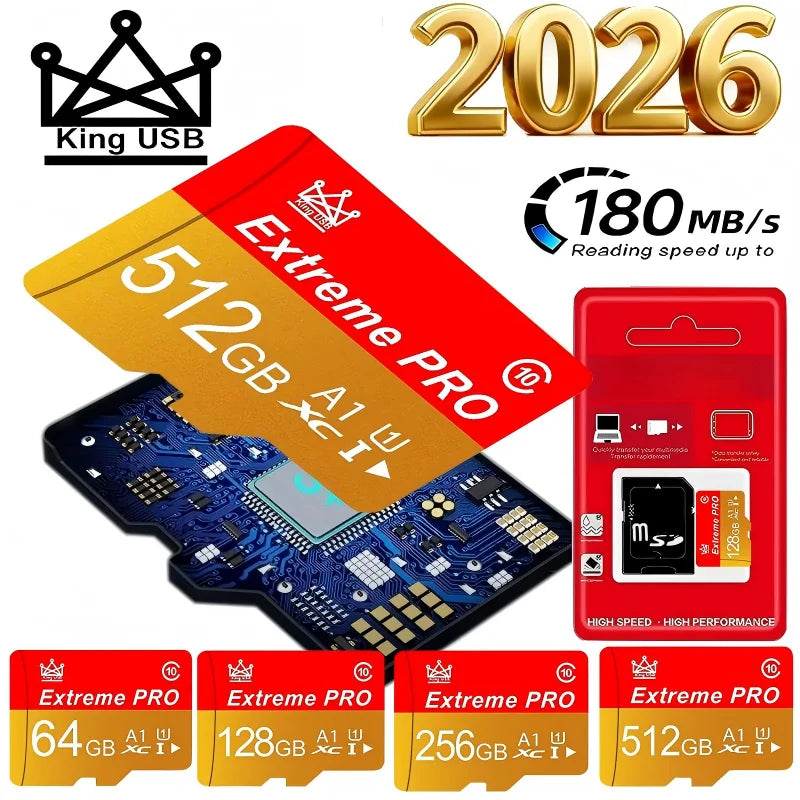 Original High speed Micro Tf Sd Card 512GB 256GB 128GB Memory Cards High Speed Sd Flash Card V30 Memory Card For Phone Laptop