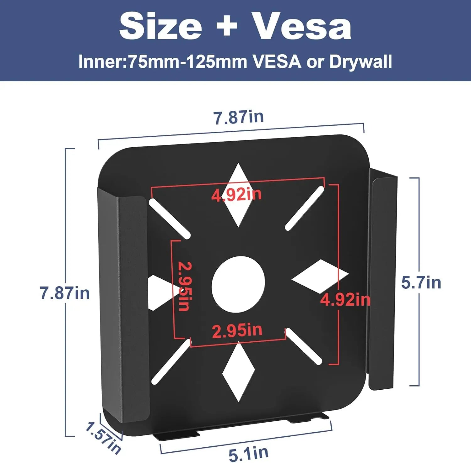 Aluminum Alloy Desktop Bracket for Mac Mini Protective Case Cooling Vertical Stand Holder Wall Mounted/Table Bottom Stander