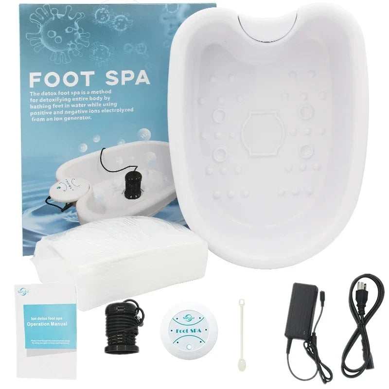 Foot Detox Device Ionic with Basin Feet Spa Machine Foot Massager Bath Ion Cleanse Anti Stress Aqua Footbath Spa Massage Tools