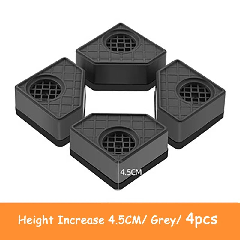 4pcs Anti Vibration Feet Pads Rubber Mat Slipstop Silent Dampers Stand Universal Washing Machine Refrigerator Furniture Foot Pad
