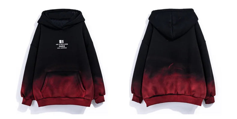Kids Winter Hoodie, Warm Gradient Sweatshirt for Boys and Girls