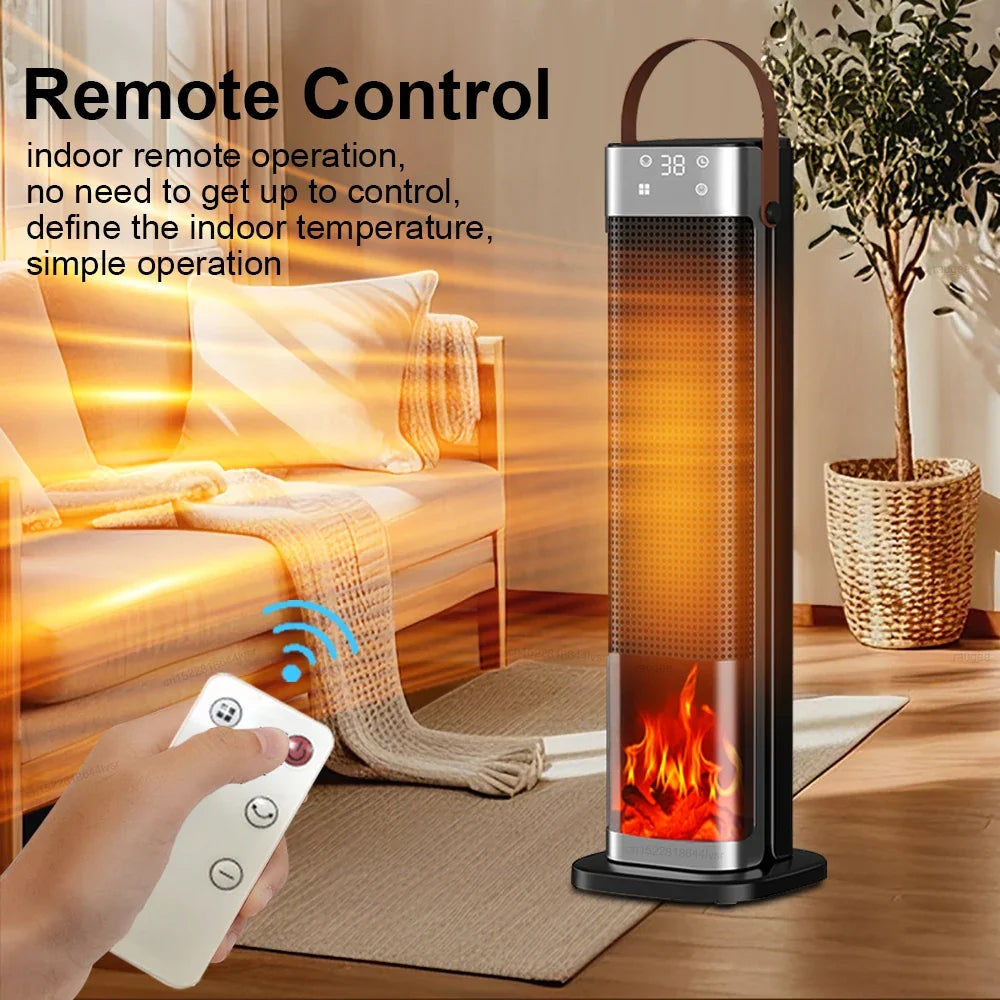 Electric Heater 2000W Heating Fans Portable Electric Space Heater PTC Fan Heater Household Hot Air Blower with Remote Control