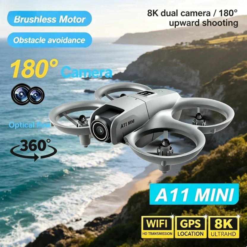 Lenovo A11 Mini GPS Foldable Drone 8K Camera Brushless 5G WIFI FPV Optical Flow 3000M Long Range Quadcopter Drone