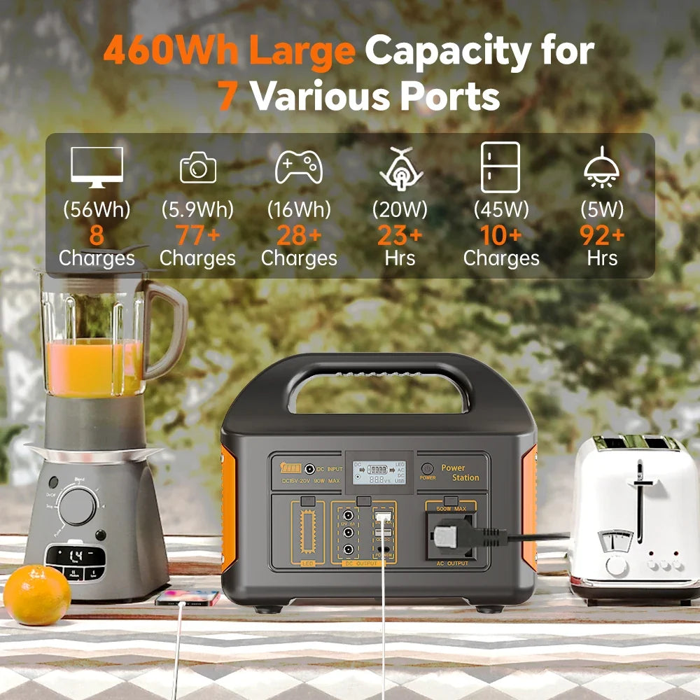 Gaiaray 100W 200W 300W 500W Portable Power Station Pure Sine Wave Solar Generator LiFePo4 Battery Power Plant For Camping Energy
