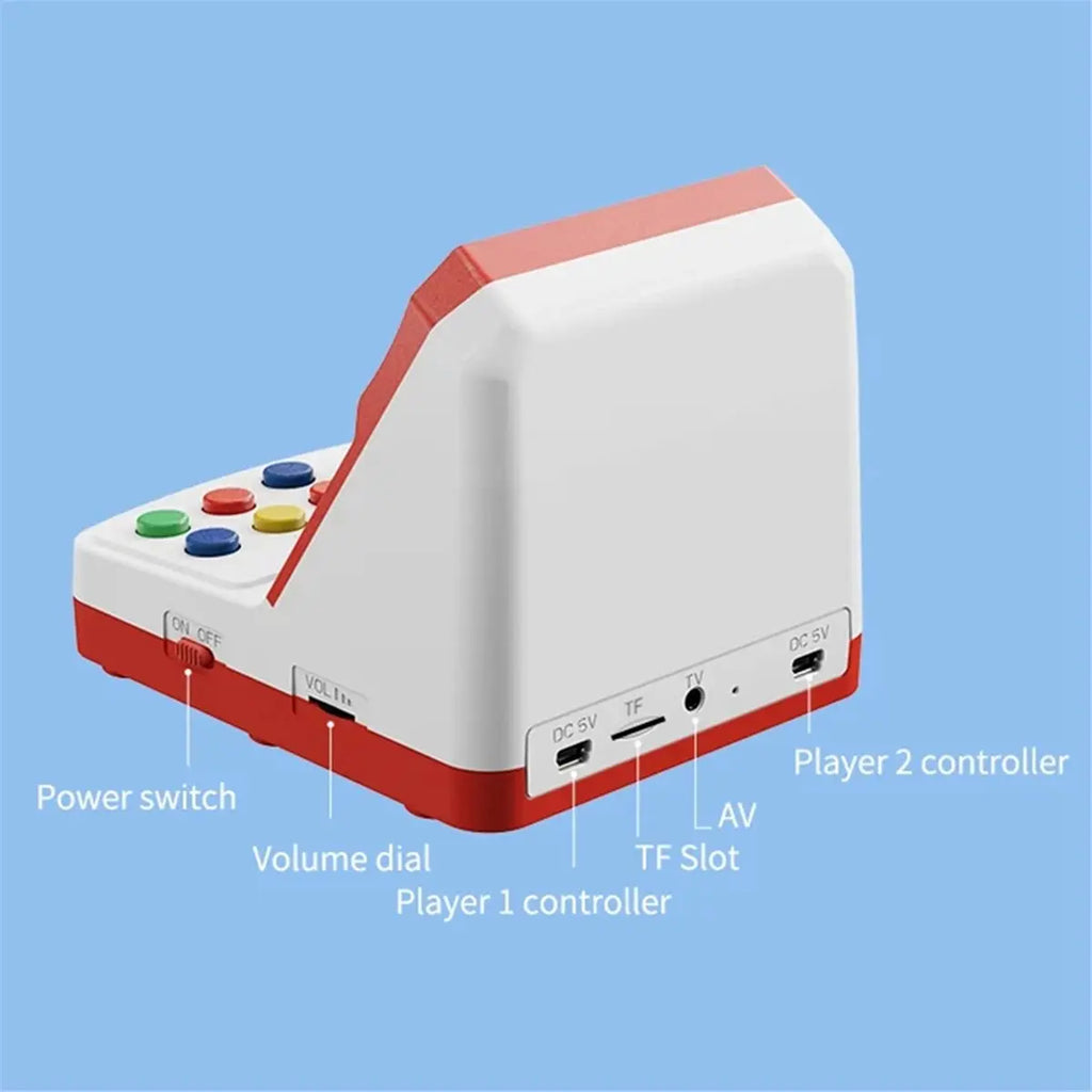 MYdaY- A6PLUS Retro Mini Arcade Video Game Console 1000+ Games 3.2inch Screen Built in Joystick Support TV Output Home Arcade A