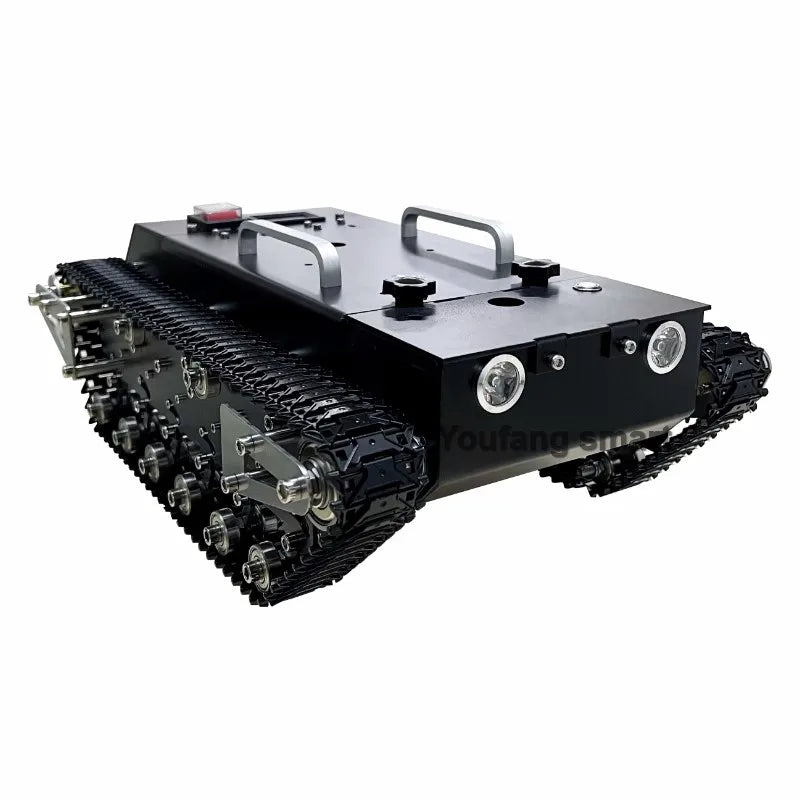 30kg Load RC Tank Chassis Metal Track 12V DC Motor Shock Absorption Tank for STM32 Robot Kit to FS Handle Programmable Robot Car