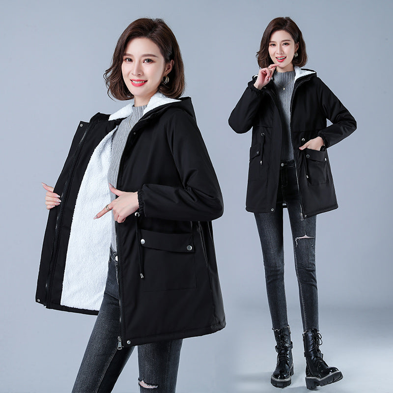 Women's Winter Puffer Coat, Warm Cotton Hooded Casual Parka