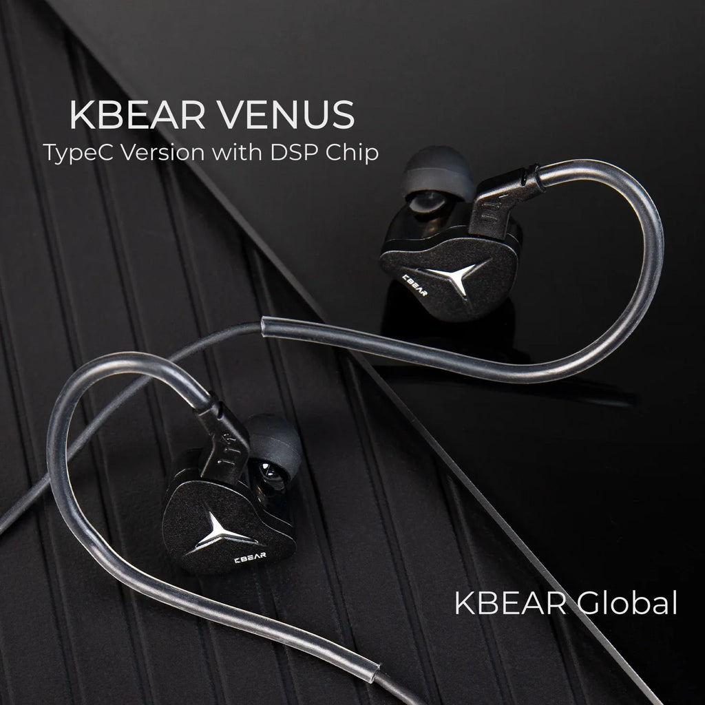 KBEAR Venus IEM USB-C Wired Earbuds,HiFi earphone withmic for iPhone15/16/17 Samsung