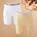 2pcs Women's High Waisted Boxer Briefs Cotton Plus Size Panties Sexy Elastic Waistband Sports Shorts Casual Comfortable Lingerie