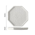 1PC Octagonal Black White Plate Luxury Light Luxury Steak Plate Western Food Dish Tableware for Home Dining Table