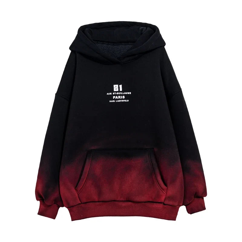 Kids Winter Hoodie, Warm Gradient Sweatshirt for Boys and Girls