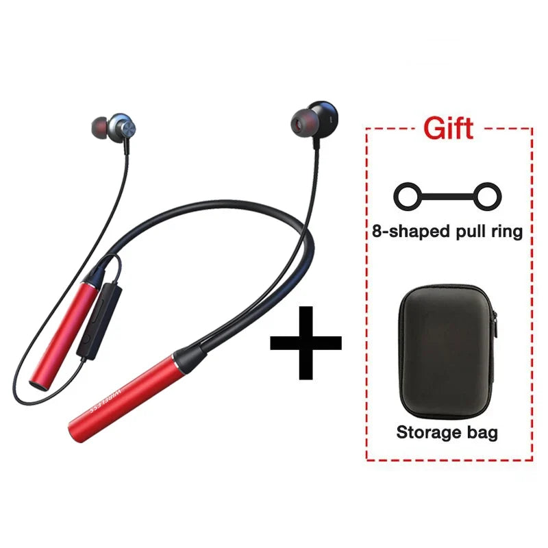 Wireless Headphones 180 Hour Endurance Bluetooth Bass Headset with Mic Stereo Neckband Earphones Sport Auriculares For TF Card