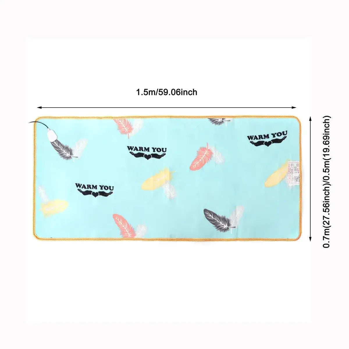 Electric Heating Blanket 12V/24V Comfortable Electric Blanket Thicker Heater Winter Warmer Body Heated Blanket Thermostat