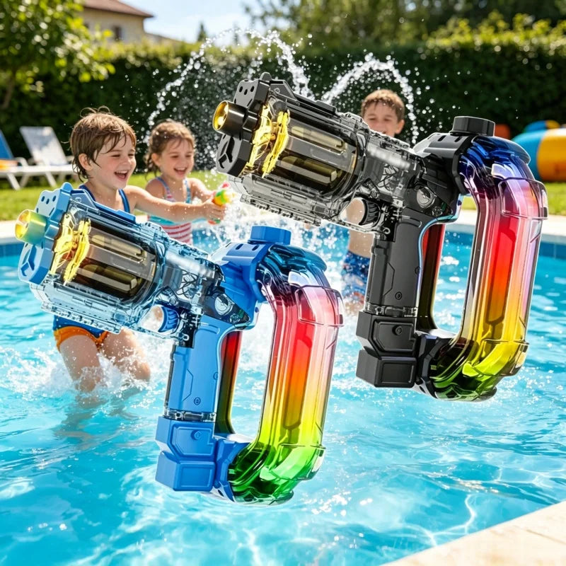 Simulated Firing Electric Water Guns for Children Powerful Continuous Shooting Automatic Water Blasters Summer Outdoor Kids Toys