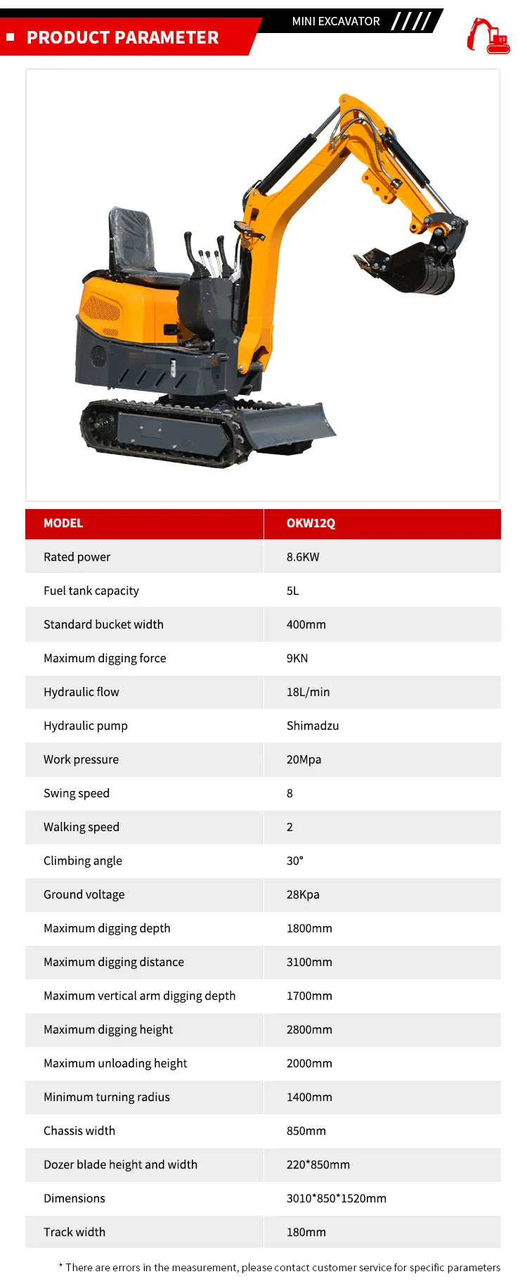 1.2 Ton Mini Excavator – Compact Crawler Digger for Landscaping & Farming