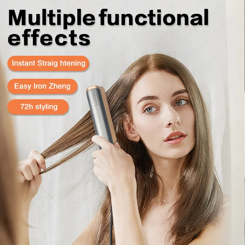 TINSOL 2-in-1 Professional Ceramic Hair Straightener Curl Ionizer with LCD Wide Panel Straightener, Temperature Adjustable