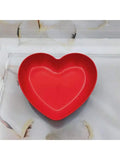 1/5/10/20pcs Plastic Heart Shaped Dinner Plate Set - Red And Pink Heart Themed Fruit Snacks Plate,Suitable For All Parties