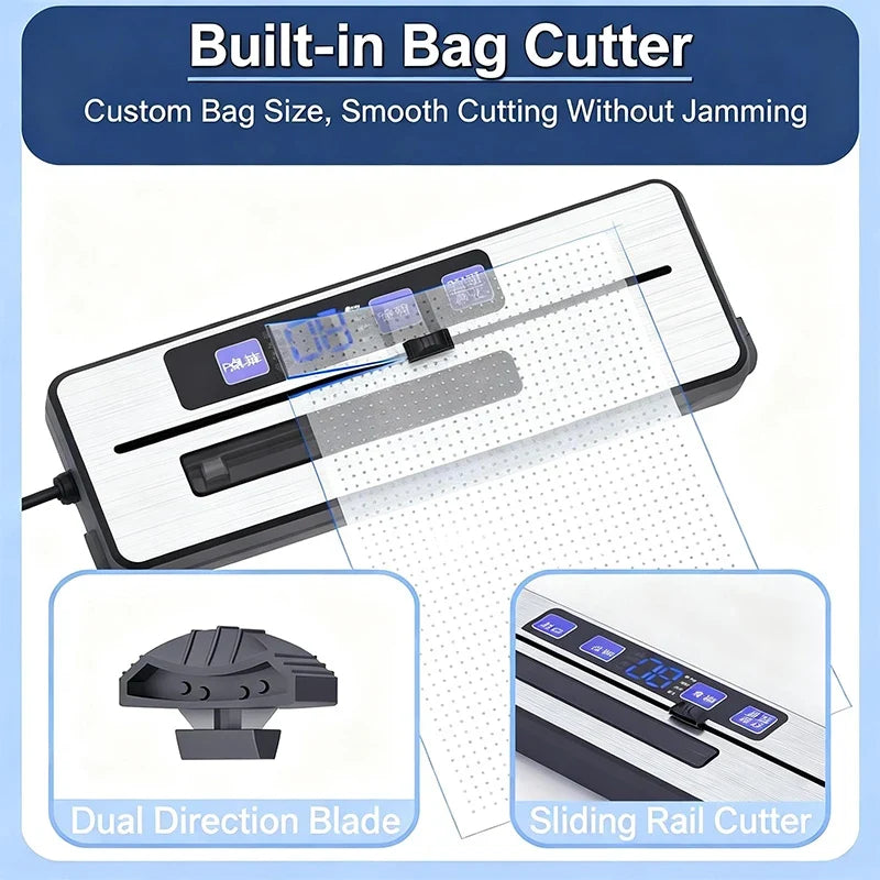 Home Vacuum Sealer Machine with Dual Pump & Dual Seal Built-in Bag Cutter Automatic Food Sealer with External Vacuum System
