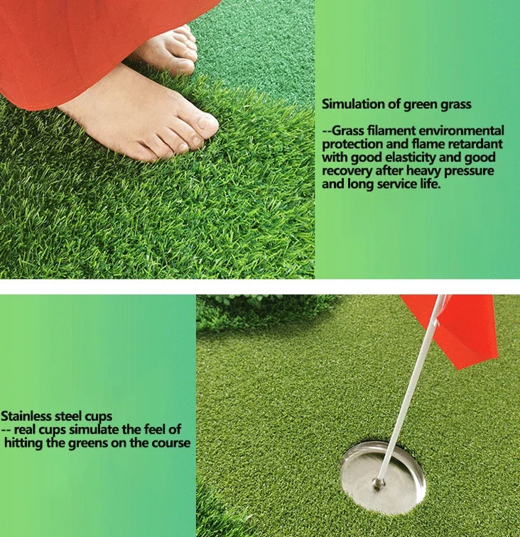 Indoor & Outdoor Golf Green Putting Practice Home Office Putting Simulation Simulation Course Practice Grass Carpet