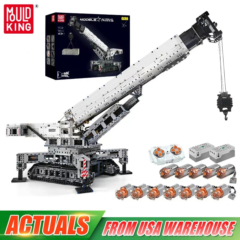 Mould King 17002 Technical Car Toys The MOC-10123 RC Motorized Crane Liebherred LTR 11200 Truck Model Building Blocks Kids Gifts
