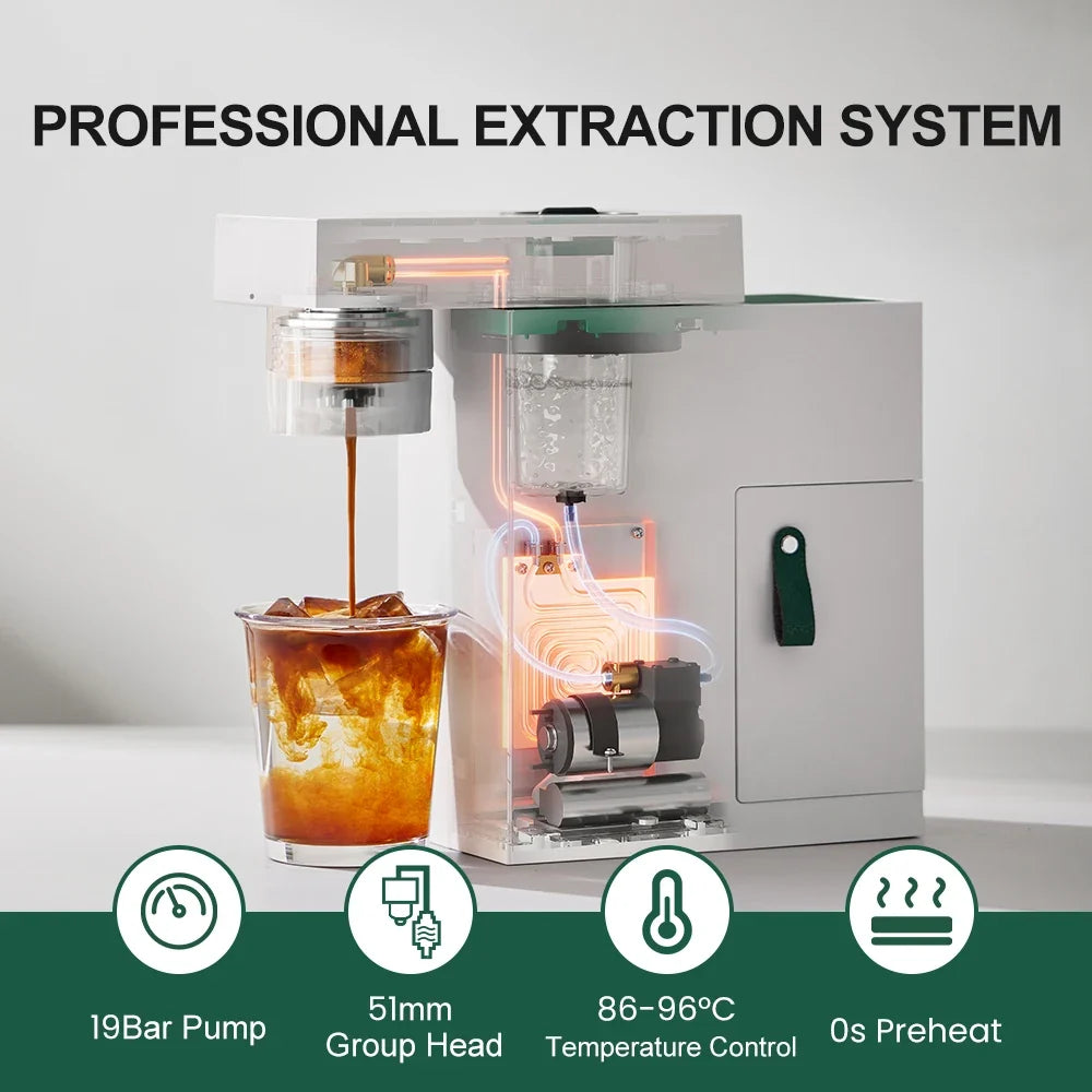 Petrus Coffee Mchine 2 in 1 Coffee Maker Grind & Brew with 22 Adjustable Grind Size Portable Coffee Maker for Home&Office 220V