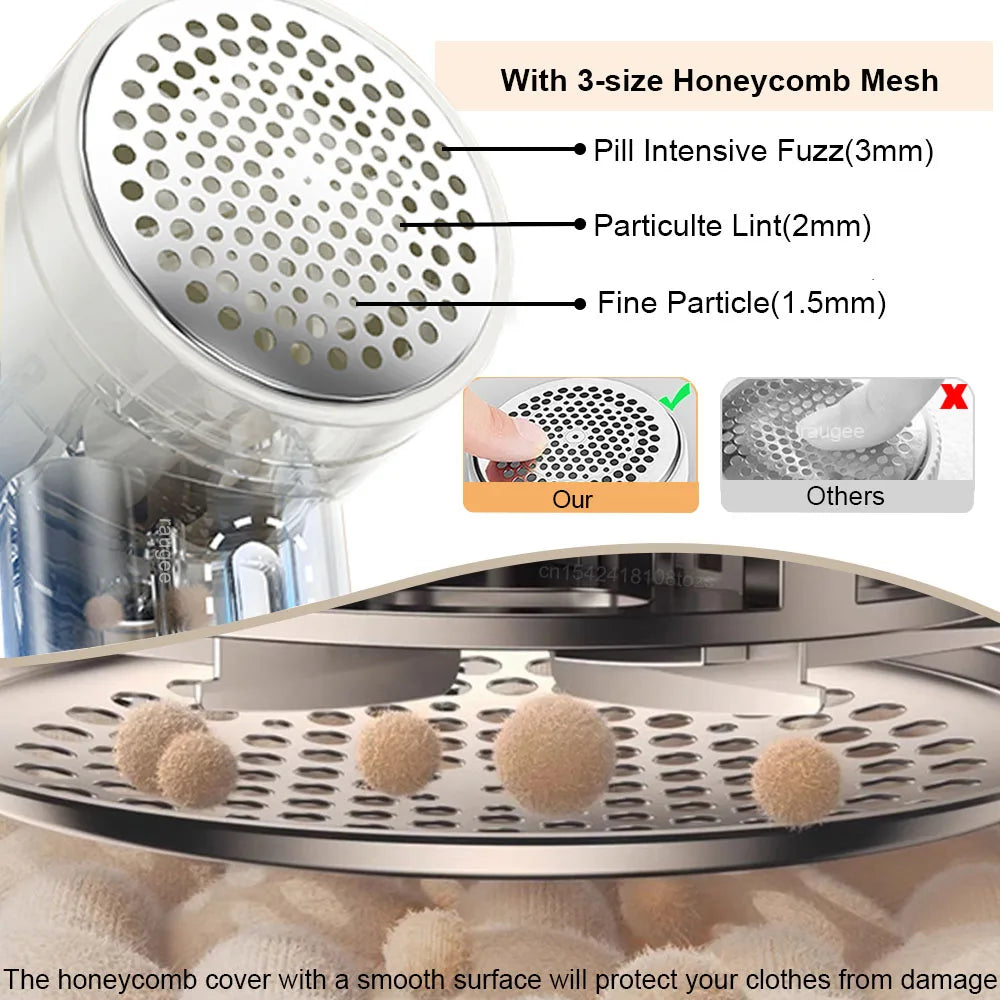 Lint Remover for Clothing USB Rechargeable Electric Pellet Fluff Remover Portable Sweater Hair Ball Lint Trimmer Fabric Shaver