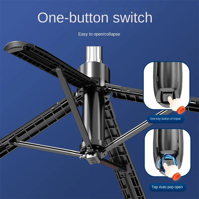 New 1.8m Tripod for Smartphone Camera,Tripods Stand with Bluetooth shutter,Wireless Selfie Stick brackets with Phone Holder