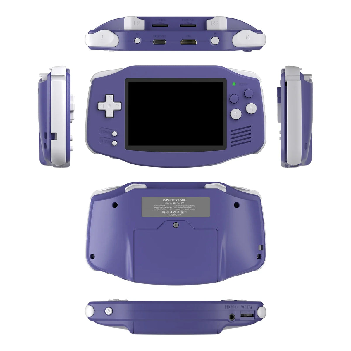 ANBERNIC RG34XX Retro Handheld Game Console 3.4" IPS Screen Linux 64-bit Video Gaming Player Support WiFi Bluetooth HD TV Output