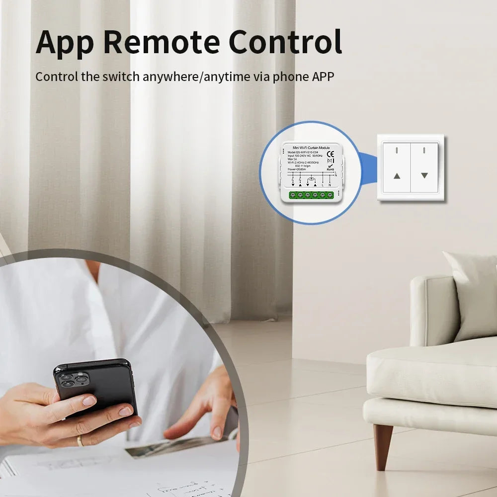 TNCE Tuya Switch Light Curtain Dimmer WIFI Zigbee, Smart DIY MINI Module, Roller Blinds Shutter Breaker, voice alexa google home