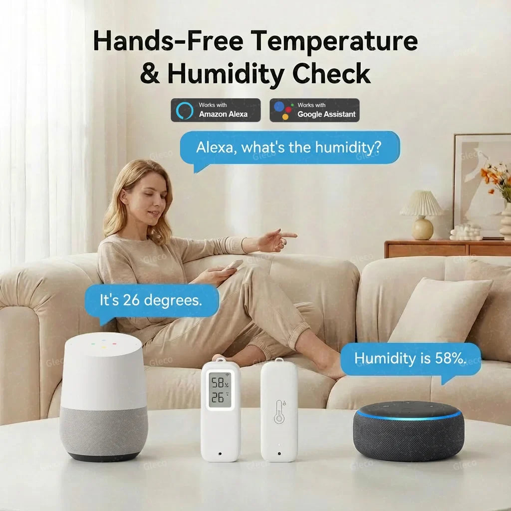Zigbee Waterproof Temperature Humidity Sensor With Optional LCD Screen Smart Home Thermometer Hygrometer For Smart Life Tuya Z2M