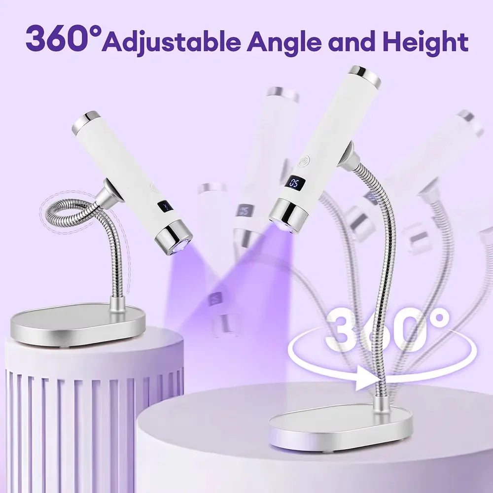 LED Nail Lamp UV Light for Gel Nails with Smart Display Sensor 360° Rotatable Magnetic Nail Lamp for Home Use