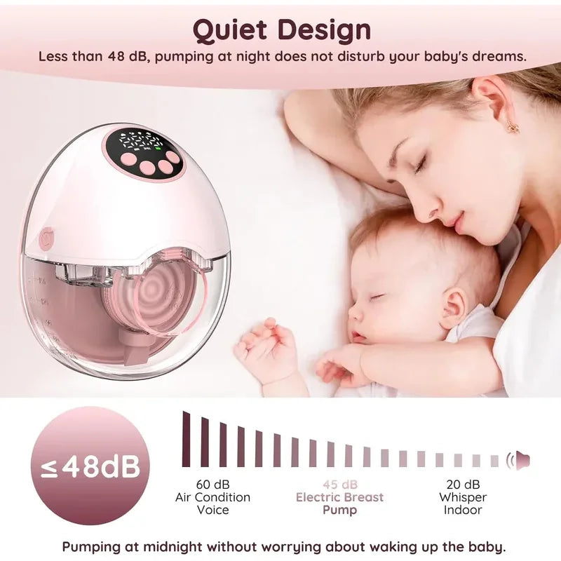 Breast Pump Electric Handsfree BPA Free With Heating & UV Sterilize Lid Optional Wireless Upgrade Wearable Breastfeeding Pump