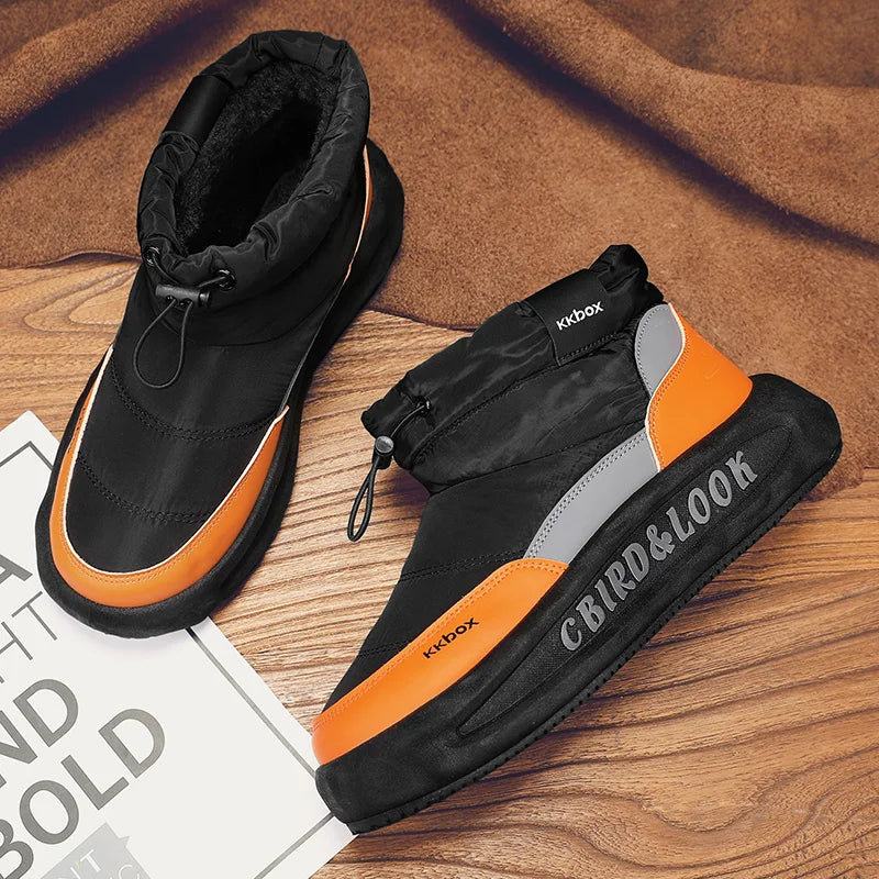Men's Winter Velvet Ankle Boots, Warm Stylish Winter Shoes