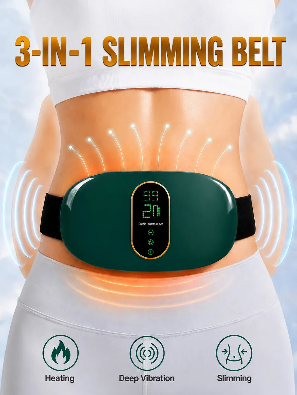 Slimming Machine for Women, Electric Abdominal Fat Burner, Anti-Cellulite Massage Belt, Body Shaping & Belly Fat Removal