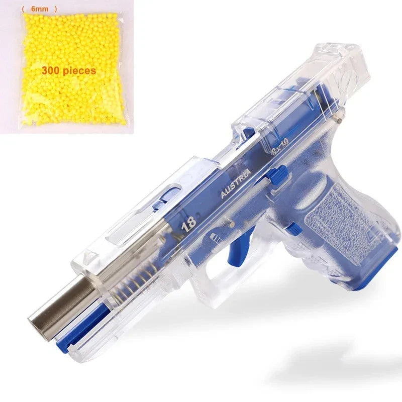 G18 Manual Bb Bullet Launcher - Realistic Design With Spare Magazine, Perfect For Outdoor Team Games