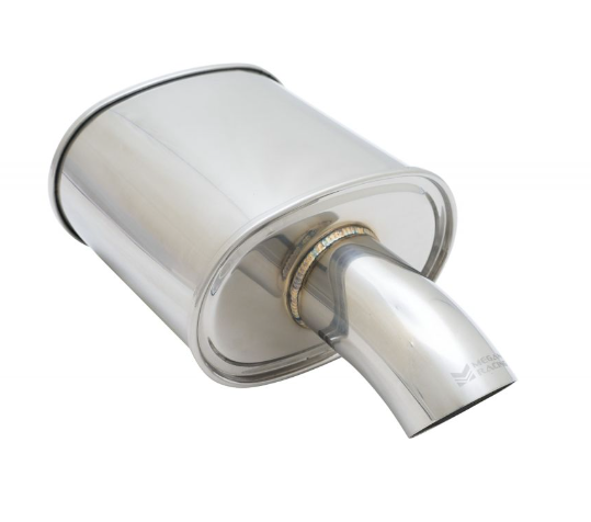 Megan Racing Universal Exhaust M-FG SINGLE Curved Muffler - MR-MU-MFG