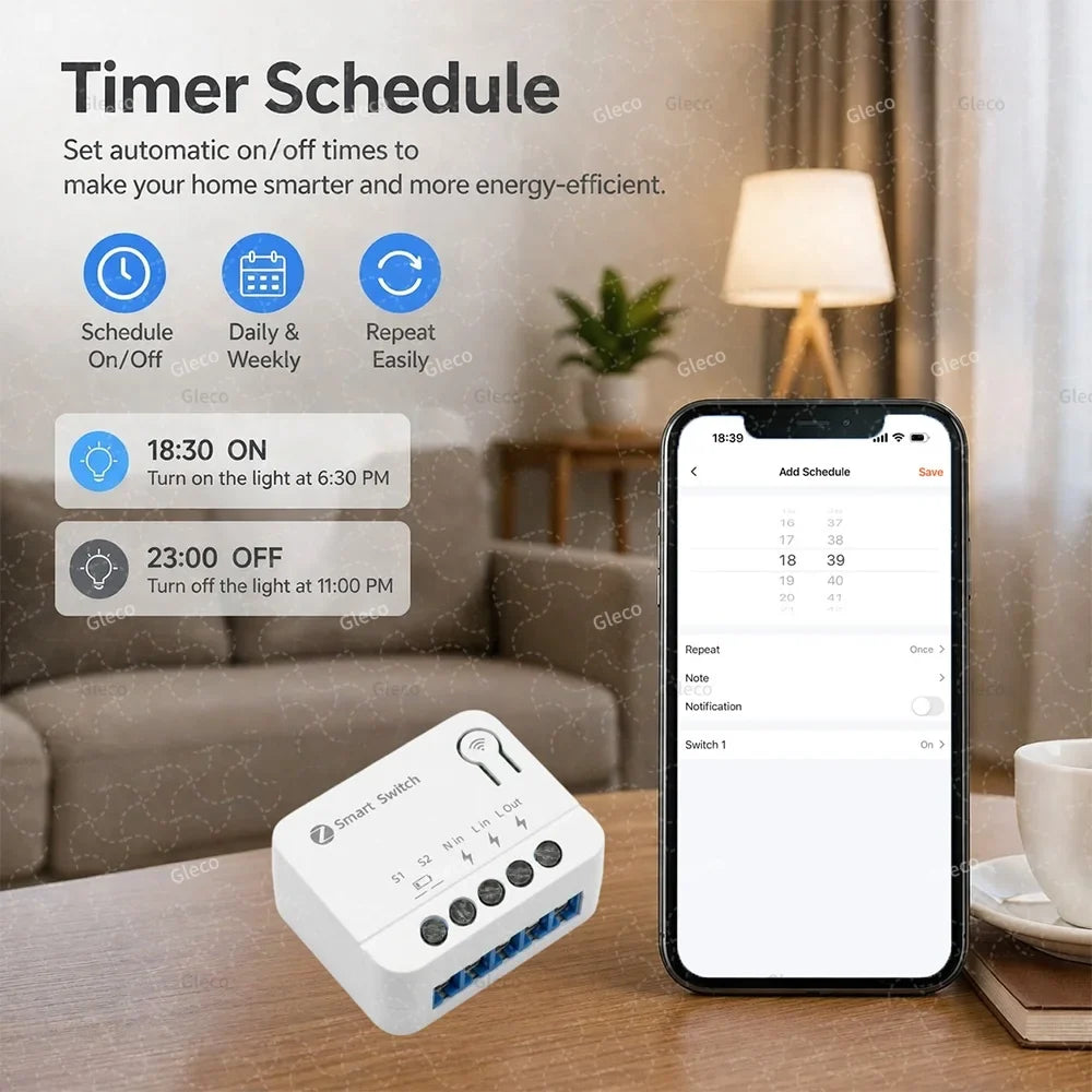 ZigBee Tuya Smart Switch Module Mini DIY Light Relay Breaker Smart Home Automation Work With Smart Life Alexa Google Hub Need