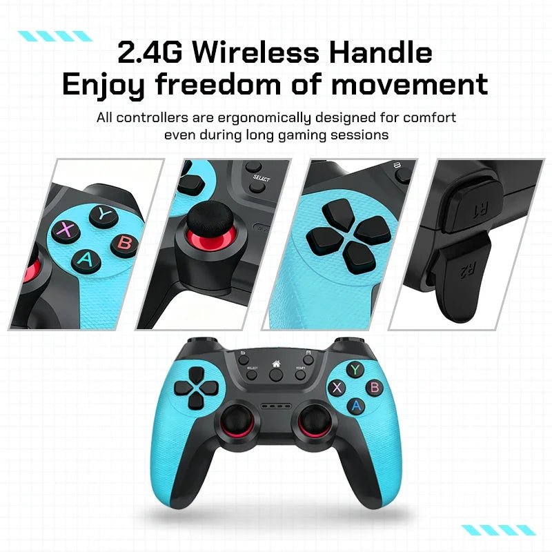 128GB U36 Game Stick Retro TV Game Console With 50000+ Classic Games 40 Multi Simulators Plug Play Video Gaming Machine For Gift