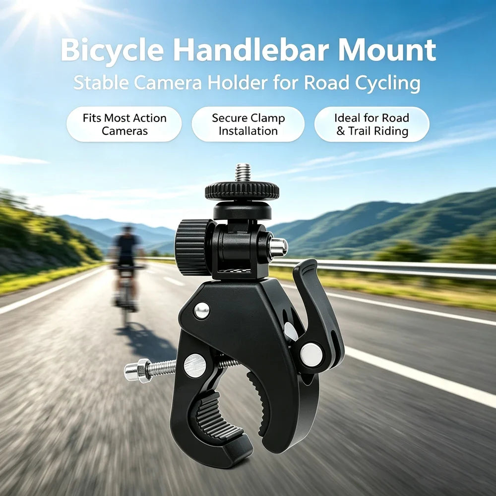 Bicycle Handlebar Mount Bike Holder for GoPro Hero 13 12 11 10 9 8 7 6 5 SJCAM AKASO Insta360 DJI Osmo Action Camera Accessories