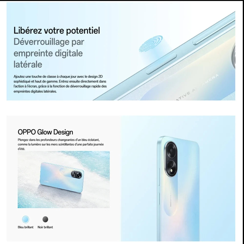 OPPO A18 8GB+256GB Mediatek Helio G85 system 5000mAh long battery life original smart phone EU/US/UK specifications are optional