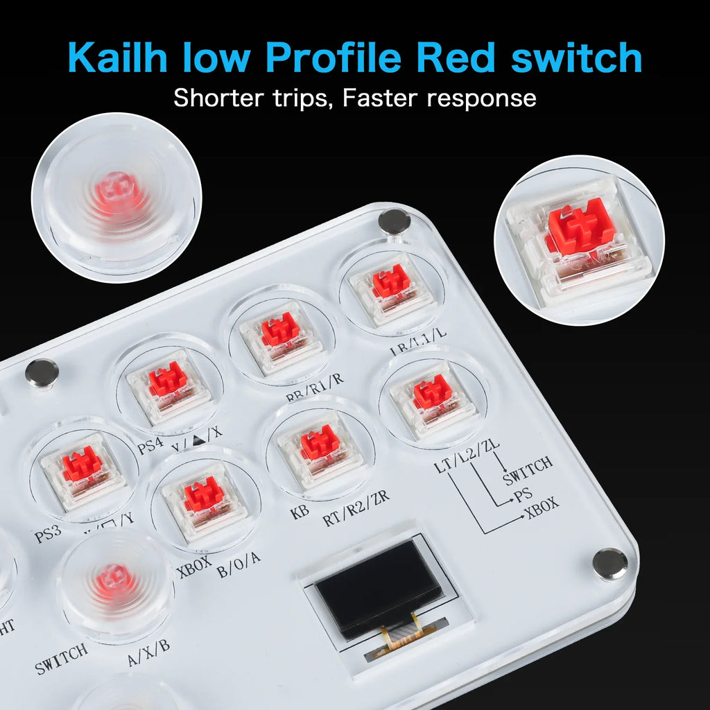 Arcade Hitbox Controller Fight Stick Joystick Hitbox Controller RGB Keyboard For XBox/PS4/PS5/Switch/Steam Arcade Fighting