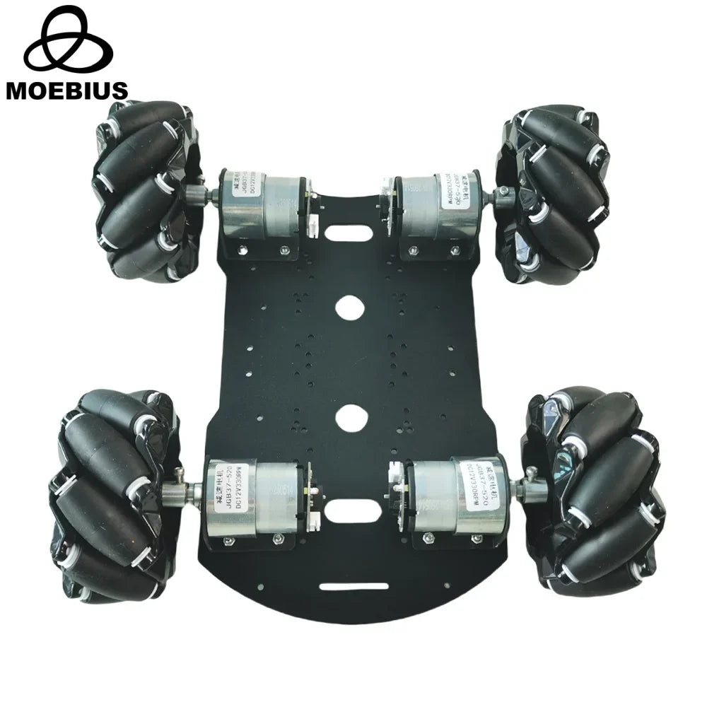 20KG Load 4WD 97mm Mecanum Wheel Robot Car Chassis Kit with DC 12V Hall Motor for Arduino Raspberry Pi DIY Project STEM Toy